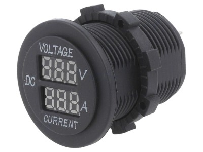 Voltmetru LED Verde 5-30V DC foto