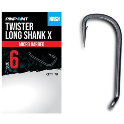 Carlige NASH Twister Long Shank X Size 2, 10buc/pac foto