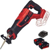 Einhell TE-AP 18/28 Li BL PXC + Twinpack + 4514095 - Fierastrau sabie 28 mm + Set 2 acumulatori si incarcator Li-Ion 18 V 4 Ah
