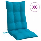 Cumpara ieftin Perne de scaun cu spatar inalt, 6 buc, bleu, tesatura Oxford