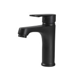 Robinet lavoar Leziter Colly negru, design modern, cartus ceramic