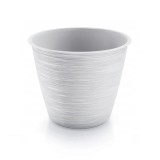 Cumpara ieftin Ghiveci Decorativ Rotund Alb Prosperplast Furu, 23.5x20.7 cm, 5.1L, Plastic, Interior/Exterior