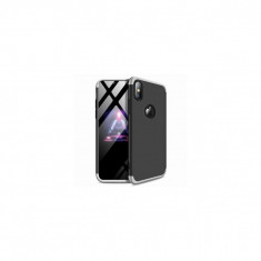 Husa Compatibila cu Apple iPhone XS Max - iberry Full Cover Negru/Argintiu