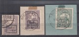 ROMANIA 1918 TIMBRU DE AJUTOR 1916 CU SUPRATIPAR GULTIG 9 ARMEE 10 B VIOLET SUPRATIPAR GROS LA CARE COLTURILE CHENARULUI NU SANT UNITE LOT STAMPILAT