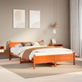 VidaXL Cadru pat fără saltea, maro ceruit, 120x200 cm, lemn masiv pin