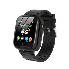 Ceas Smartwatch Pentru Copii YQT-T16, Cartela SIM, Negru cu Functii de monitorizare, Camera, Apelare video, SOS, Perimetru siguranta, Comunicare bidir