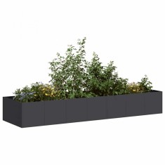 vidaXL Jardinieră Negru 280x80x40 cm Oțel 860759
