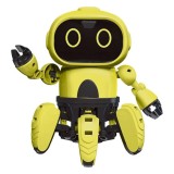 Robotel demontabil si interactiv cu ecran led si doua functii, pentru copii, 12 x 12 x 16 cm