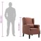 Fotoliu, maro, material textil - 10