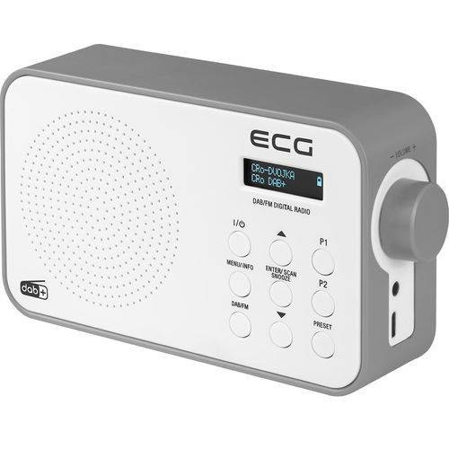 Radio portabil ECG RD 110 DAB cu tuner DAB+ si FM, alb, 1,2 W, memorie 30  de... | Okazii.ro