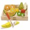 Set fructe lemn pentru taiat