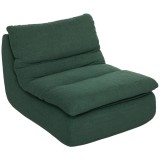 HOMCOM Scaun de Podea Modern și Capitonaț din Țesătură cu Aspect Catifelat Verde | Aosom Romania