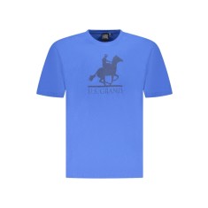U.S. Grand POLO Tricou barbati cu imprimeu, cu decolteu la baza gatului, albastru deschis, S