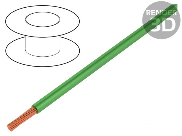 Cablu FlexiVolt 1mm2 PVC Verde 1,5kV