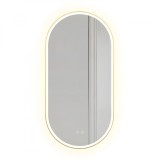 Oglindă LED OVL 50x100cm Brush Gold