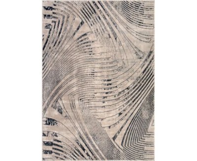 Covor Model Anny 33017-190, Marime 58 x 110 cm, Crem, Gri, Inaltime Fir 7 mm, Antialergic, Polipropilena, Living, Dormitor, Sufragerie, Birou foto