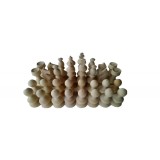 Set piese de șah din lemn DIY fără vopsea nelacuit nevopsit 8.2 cm