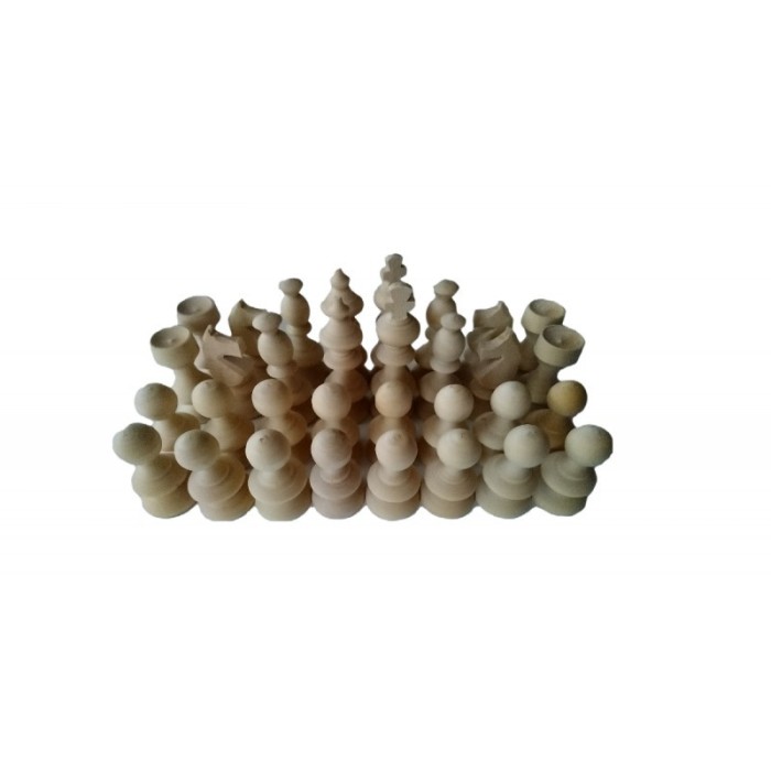 Set piese de șah din lemn DIY fără vopsea nelacuit nevopsit 8.2 cm