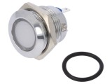 Lampă LED control plată albă 12V NINIGI &Oslash;16mm IND16-12W-C