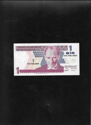 Turcia 1 lira 2005 aunc seria17774751 foto