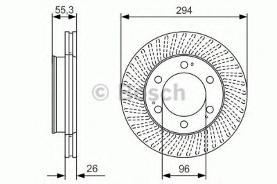 Disc frana SSANGYONG REXTON (GAB) (2002 - 2012) BOSCH 0 986 479 D33 foto