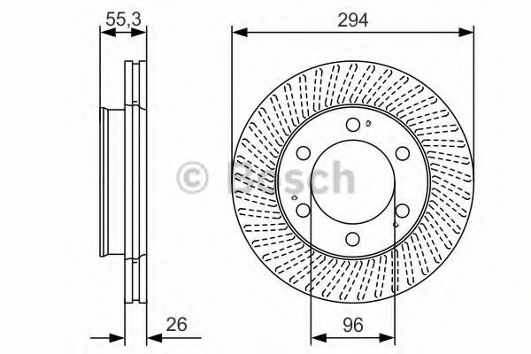 Disc frana SSANGYONG REXTON (GAB) (2002 - 2012) BOSCH 0 986 479 D33