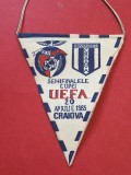 Fanion meci fotbal (anii`80) UNIVERSITATEA CRAIOVA - BENFICA LISABONA (UEFA Cup 20.04.1983)