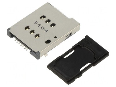 Conector Nano SIM dublu push-push SMT 6 PIN foto