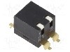 Intrerupator DIP, 2 pozitii, montare SMT, 2 sectiuni, DIPTRONICS - EPM(R)-02-V