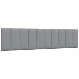 VidaXL Pernă tăblie de pat, gri deschis, 200 cm, material textil