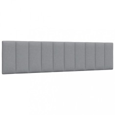 vidaXL Pernă tăblie de pat, Hanko, gri deschis, 200 cm, material textil 4019184