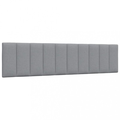 vidaXL Pernă tăblie de pat, gri deschis, 200 cm, material textil 4019184 foto