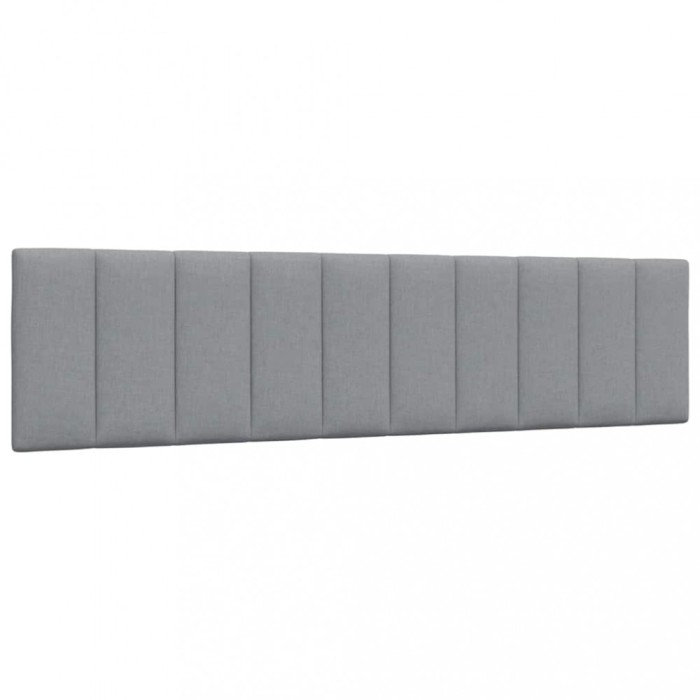 vidaXL Pernă tăblie de pat, gri deschis, 200 cm, material textil 4019184