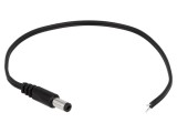 Cablu DC 5,5/2,1 mm Negru 0,2m