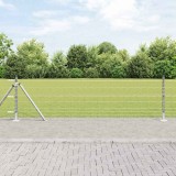 Gard Euro cu 7 st&acirc;lpi flansați 0.6x10 m Oțel galvanizat