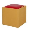 TABURET BOX P - CORP STOFA GALBEN/CAPAC IMITATIE ROSU