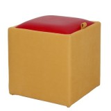 TABURET BOX P - CORP STOFA GALBEN/CAPAC IMITATIE ROSU