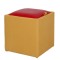 TABURET BOX P - CORP STOFA GALBEN/CAPAC IMITATIE ROSU
