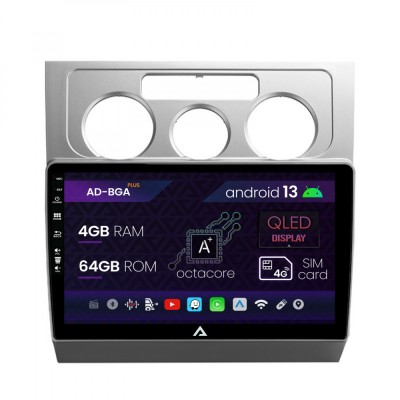 Navigatie Volkswagen Touran (2003-2010), Android 13, A-Octacore 4GB RAM + 64GB ROM, 10.1 INCH - AD-BGA10004+AD-BGRKIT054 foto