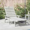 VidaXL Șezlong Alb 73.5 x 92 x 90cm HDPE