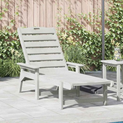 vidaXL Șezlong Alb 73.5 x 92 x 90cm HDPE foto