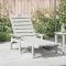 vidaXL Șezlong Alb 73.5 x 92 x 90cm HDPE