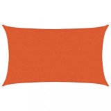 Cumpara ieftin Panza parasolar, portocaliu dreptunghiular 5x8m HDPE 160 g/m&sup2;