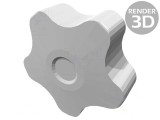 Buton de Reglare M8 cu Capac Roșu 50mm