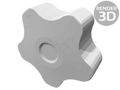 Buton Reglare Negru &Oslash;50mm M8 25mm H32mm