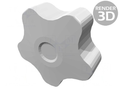 Buton de Reglare M8 cu Capac Roșu 50mm foto