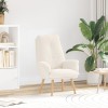 VidaXL Cea mai tare fotoliu relaxant din stofă asemănătoare l&acirc;nii crem