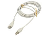 Cablu USB 2.0 Goobay 3m USB A - USB B gri 480Mbps 68713