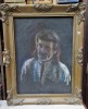 Aurel Bordenache: Portret de Barbat, Pastel/Carton, 47x61cm, Semnat, Certificat Autenticitate