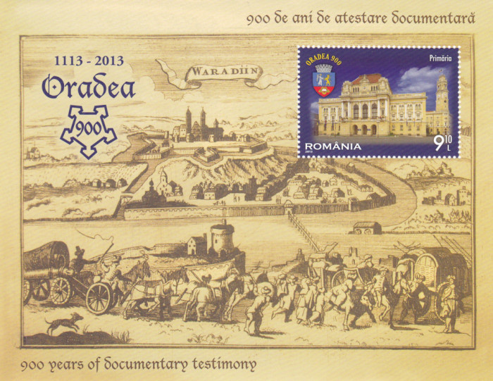 ORASELE ROMANIEI - ORADEA,BLOC,2013, MNH ** , ROMANIA.